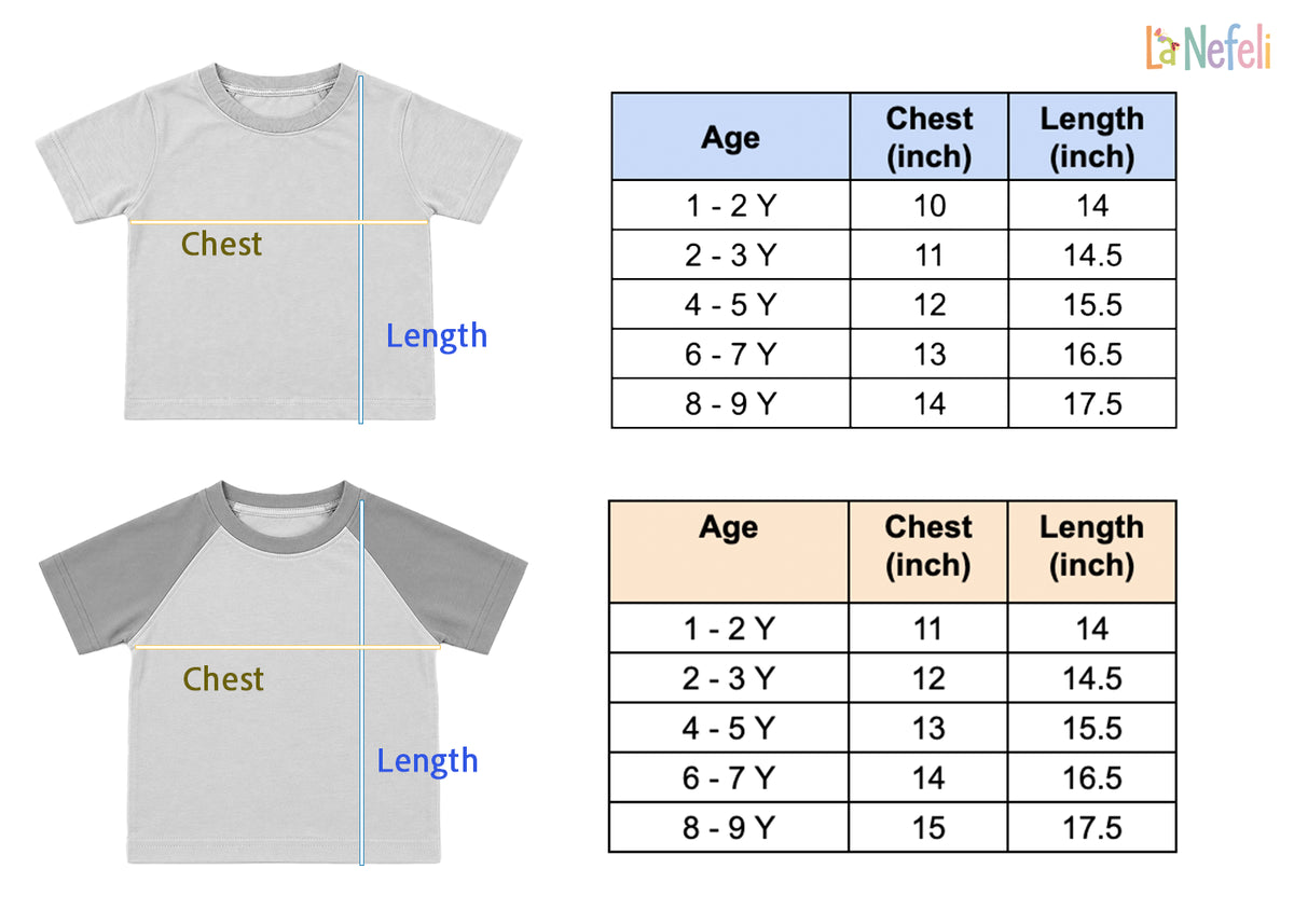 Size and Age chart
