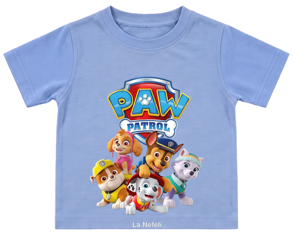 PAW Patrol team kids' T-shirt, all blue