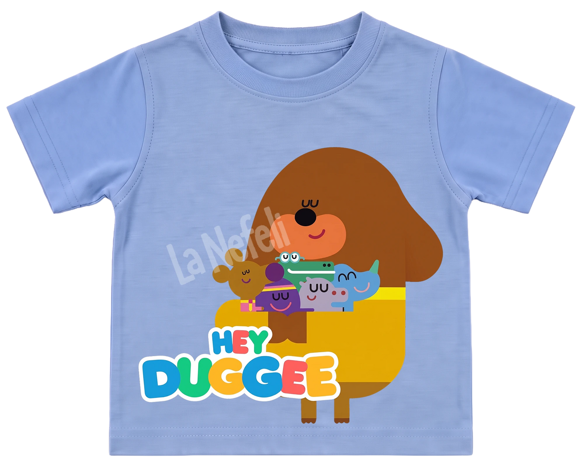 Hey Duggee big hug kids' T-shirt, all blue