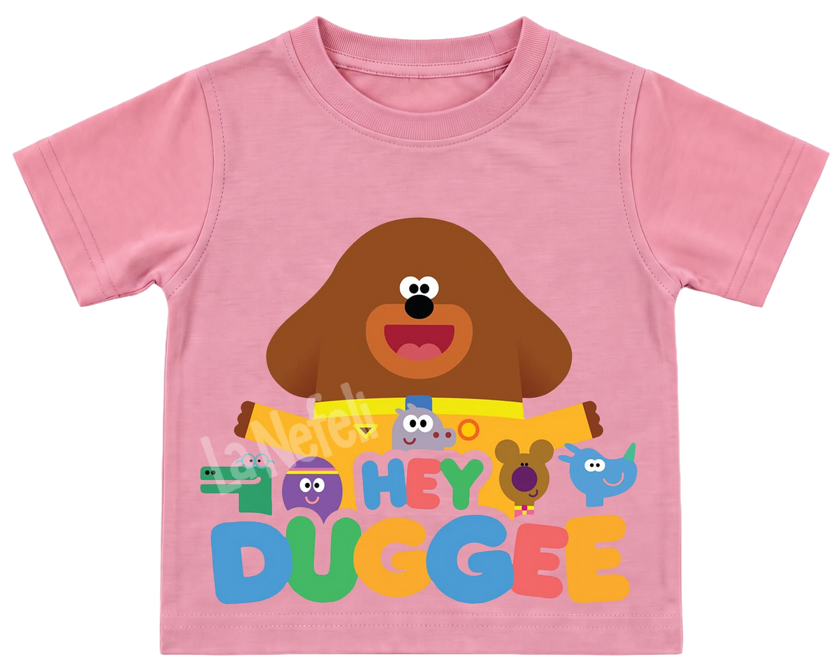 Hey Duggee and the Squirrels kids' T-shirt, all pink