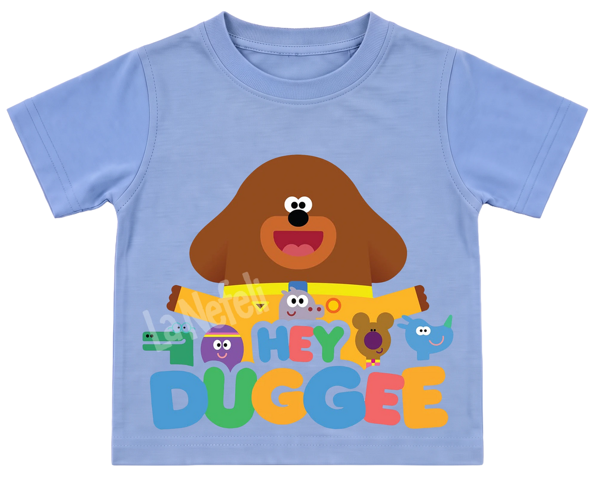 Hey Duggee and the Squirrels kids' T-shirt, all blue