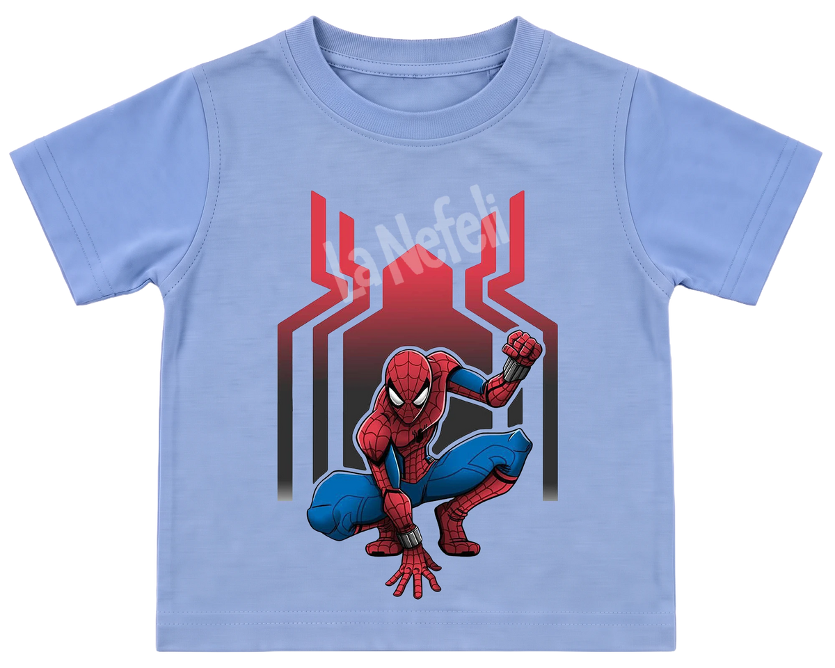 Spider-Man spider logo kids' T-shirt, all blue