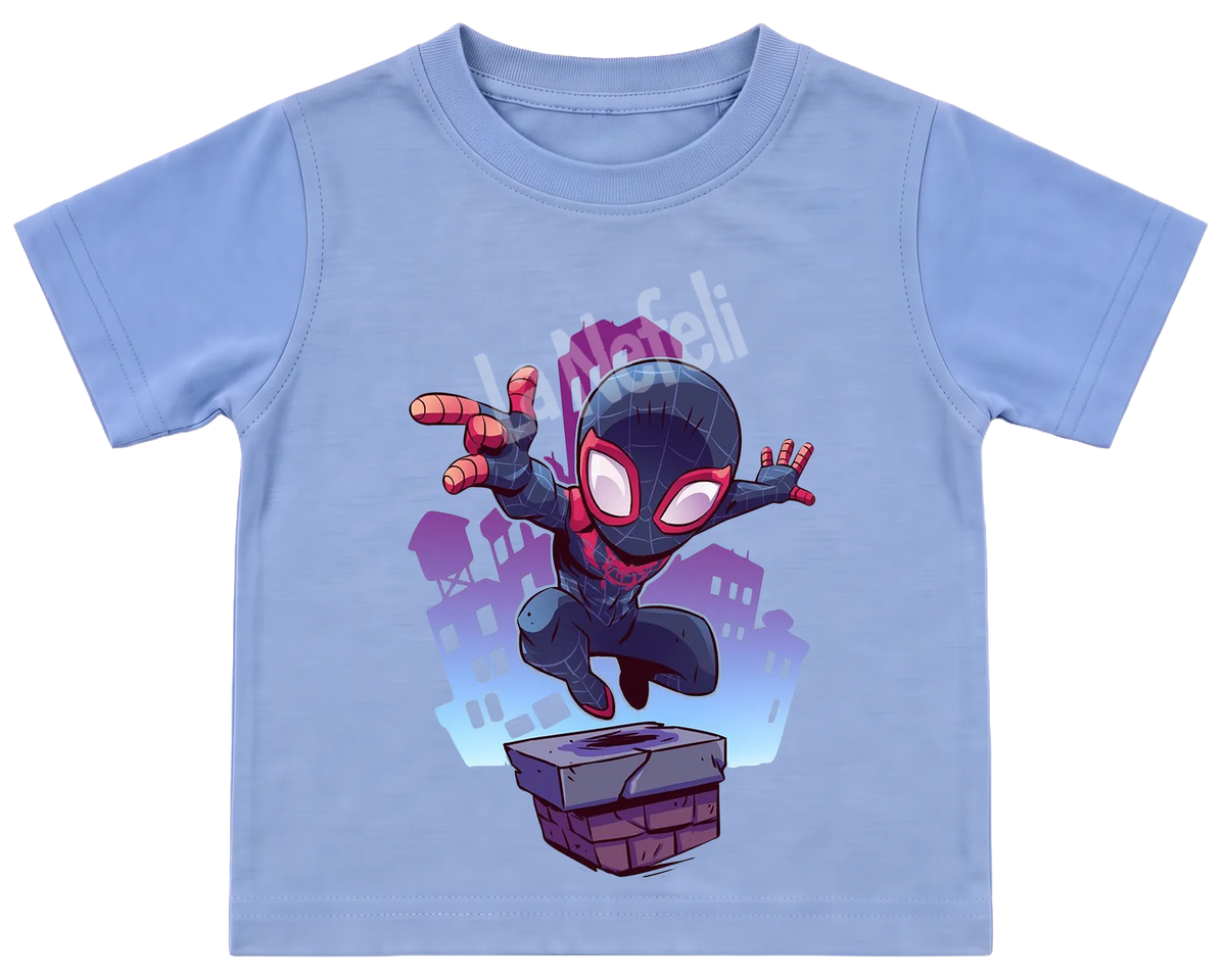 Miles Morales Spider-Man kids' T-shirt, all blue